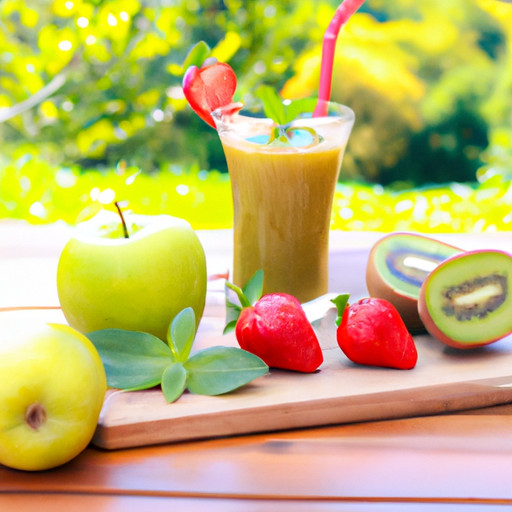 Ein leckeres Rezept für hausgemachten Smoothie mit Apfel und Erdbeeren Kiwi und Birne hilft, den Pilz loszuwerden 58941