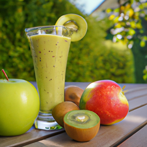 Ein leckeres Rezept für hausgemachten Smoothie mit Apfel und Erdbeeren Kiwi und Birne hilft, den Pilz loszuwerden 58909