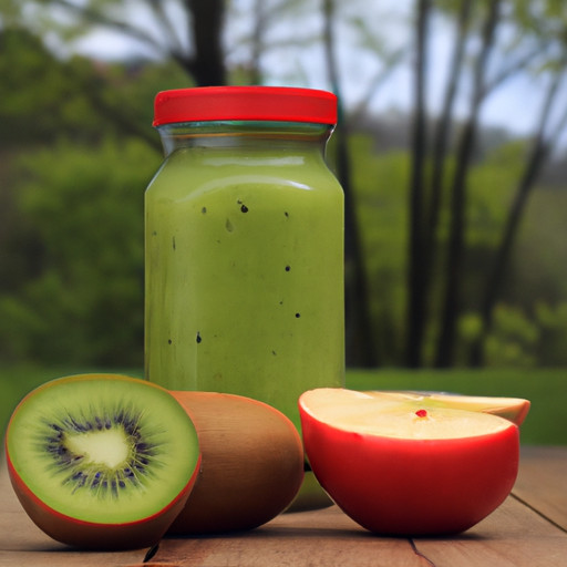 Ein leckeres Rezept für hausgemachten Smoothie mit Apfel und Erdbeeren Kiwi und Birne hilft, den Pilz loszuwerden 58940